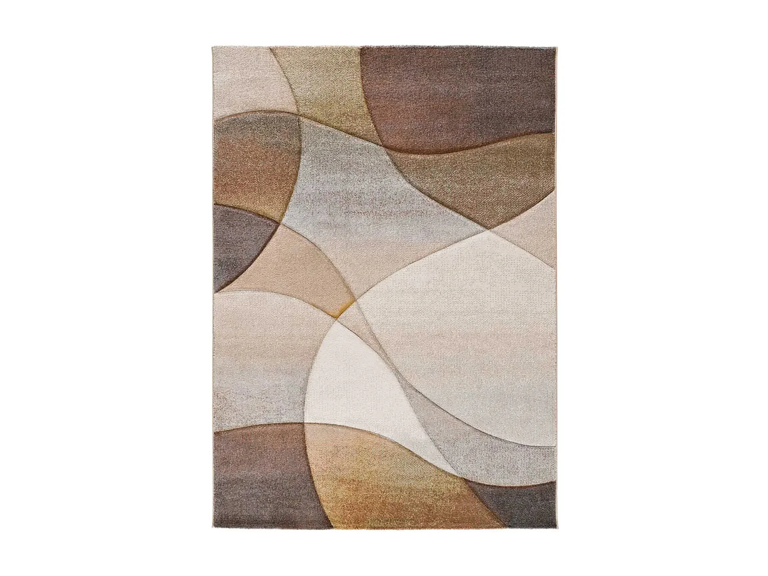 Tapis intérieur - abstrait - terracotta / beige - 200 x 290 cm - BADET