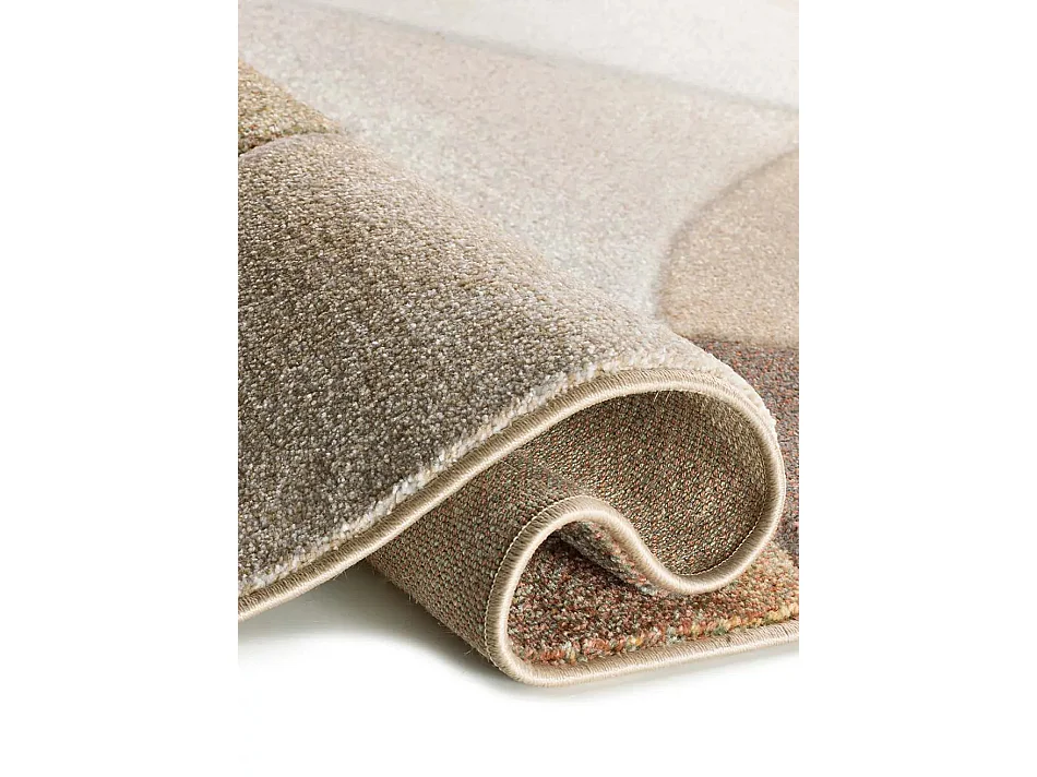 Tappeto interno - astratto - terracotta / beige - 140 x 200 cm - BADET