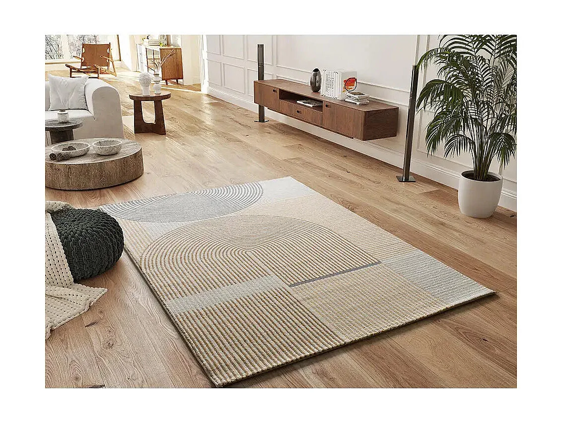 Tapis intérieur - géométrique - beige - 200 x 290 cm - GARDEN