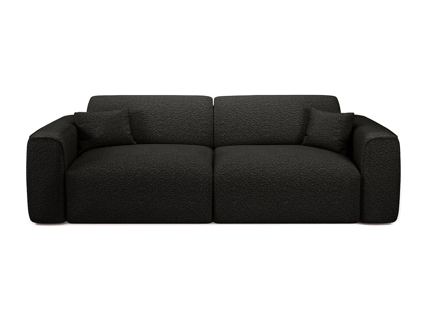 Canapé convertible 4 places bouclette noir YUMA