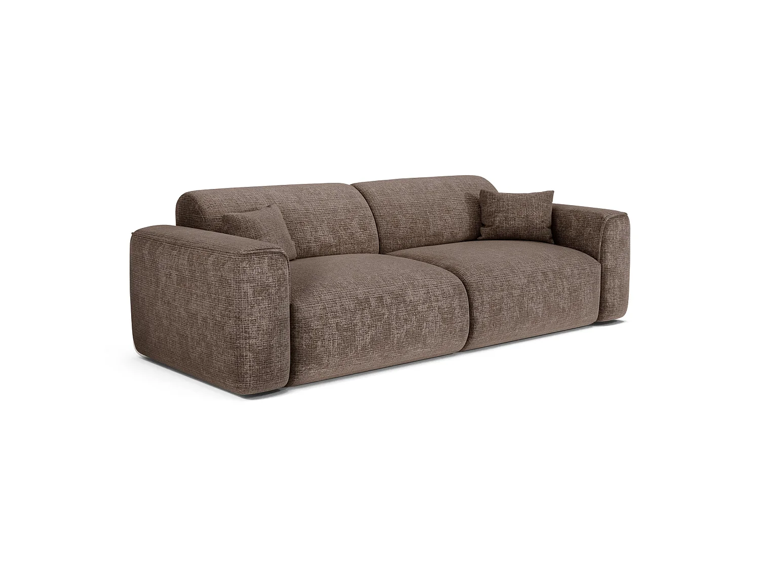 Canapé convertible 4 places en velours taupe YUMA