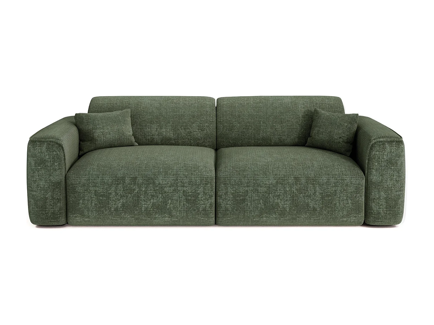 Canapé convertible 4 places velours gaufré vert émeraude YUMA