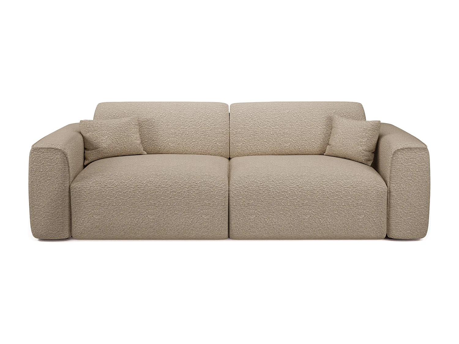 Canapé convertible 4 places bouclette taupe YUMA