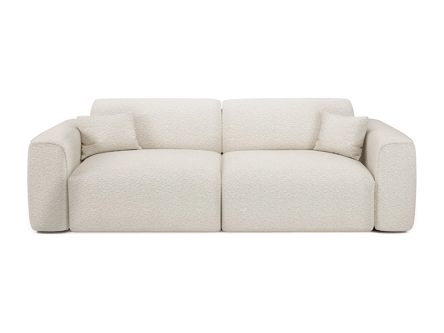 Canapé convertible 4 places bouclette crème YUMA