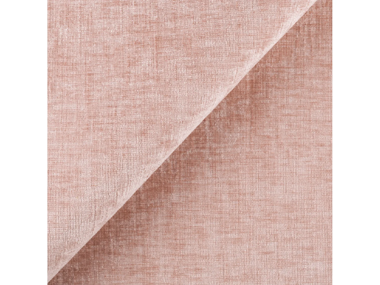 Canapé convertible angle droit 5 places velours texturé rose vintage YUMA