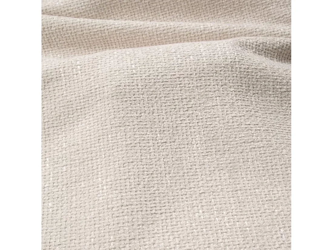 Canapé d'angle droit convertible 4 places velours tramé crème LIVIA