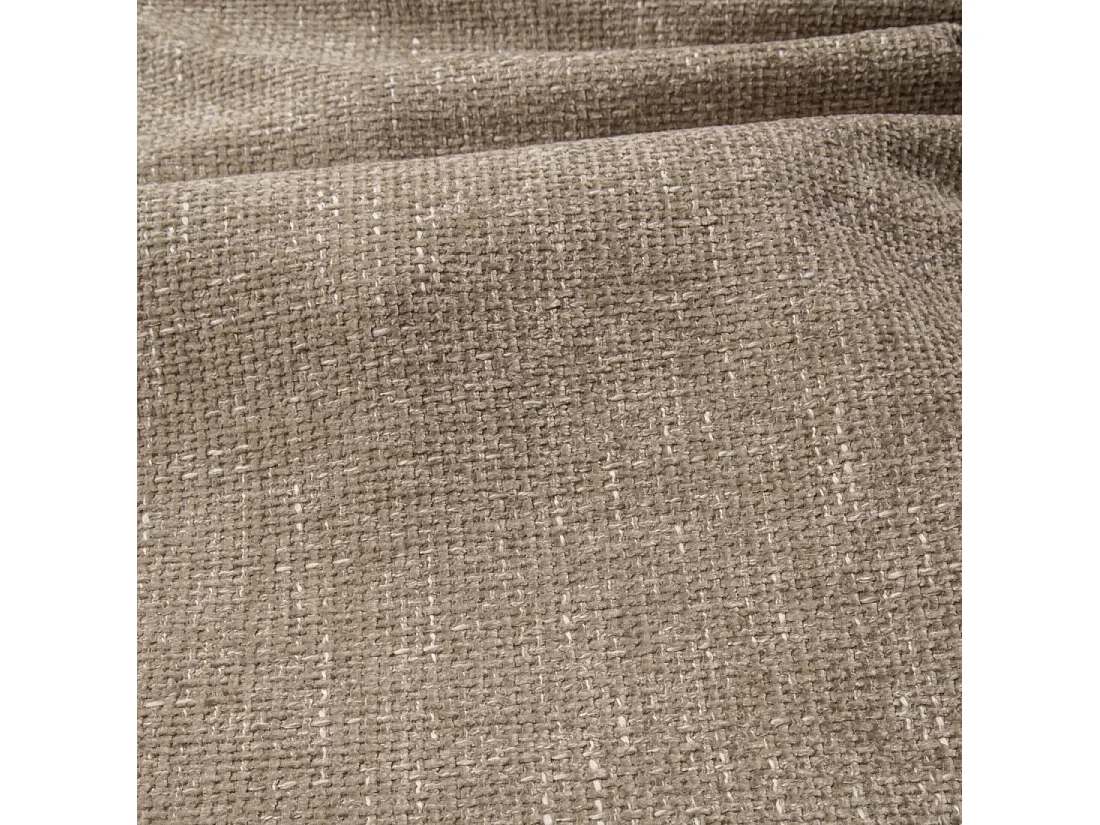 Canapé d'angle droit convertible 4 places velours tramé beige LIVIA