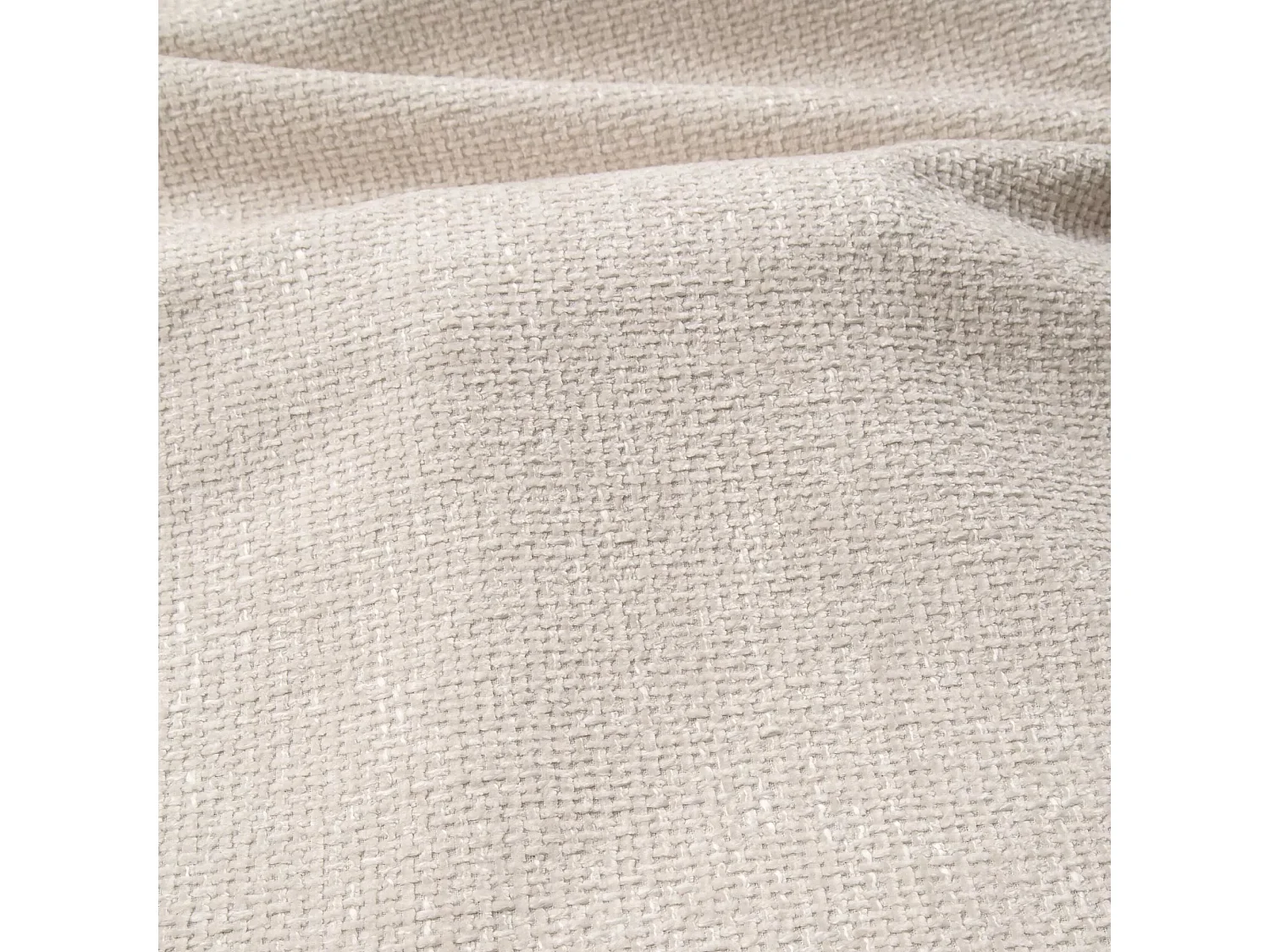 Canapé d'angle droit velours tramé crème LIVIA