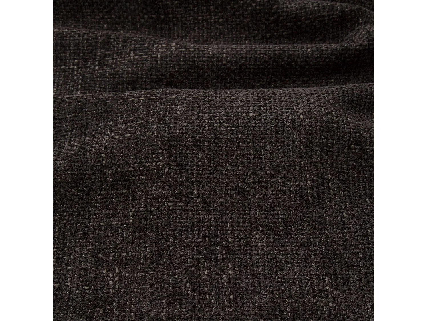 Canapé d'angle droit velours tramé anthracite foncé LIVIA