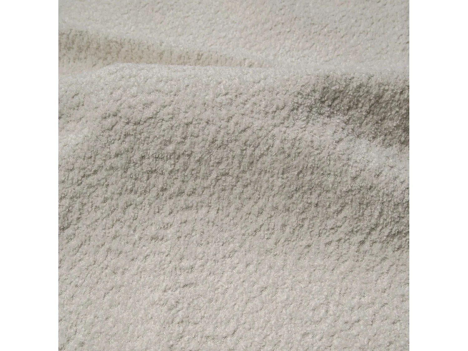 Canapé droit 5 places bouclette crème 310cm MYRA