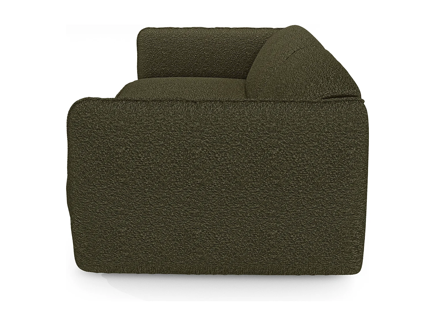 Canapé 3 places bouclette vert olive LIVIA