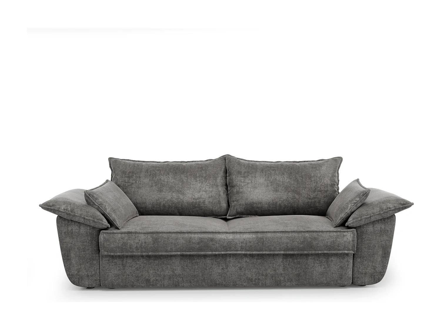 Canapé 3 places velours gris graphite 230cm SASHA