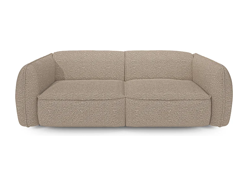 Canapé 4 places bouclette taupe LIVIA