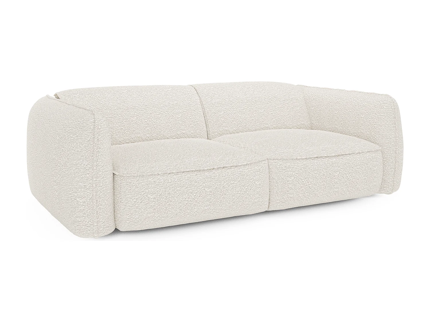 Canapé 3 places bouclette crème LIVIA