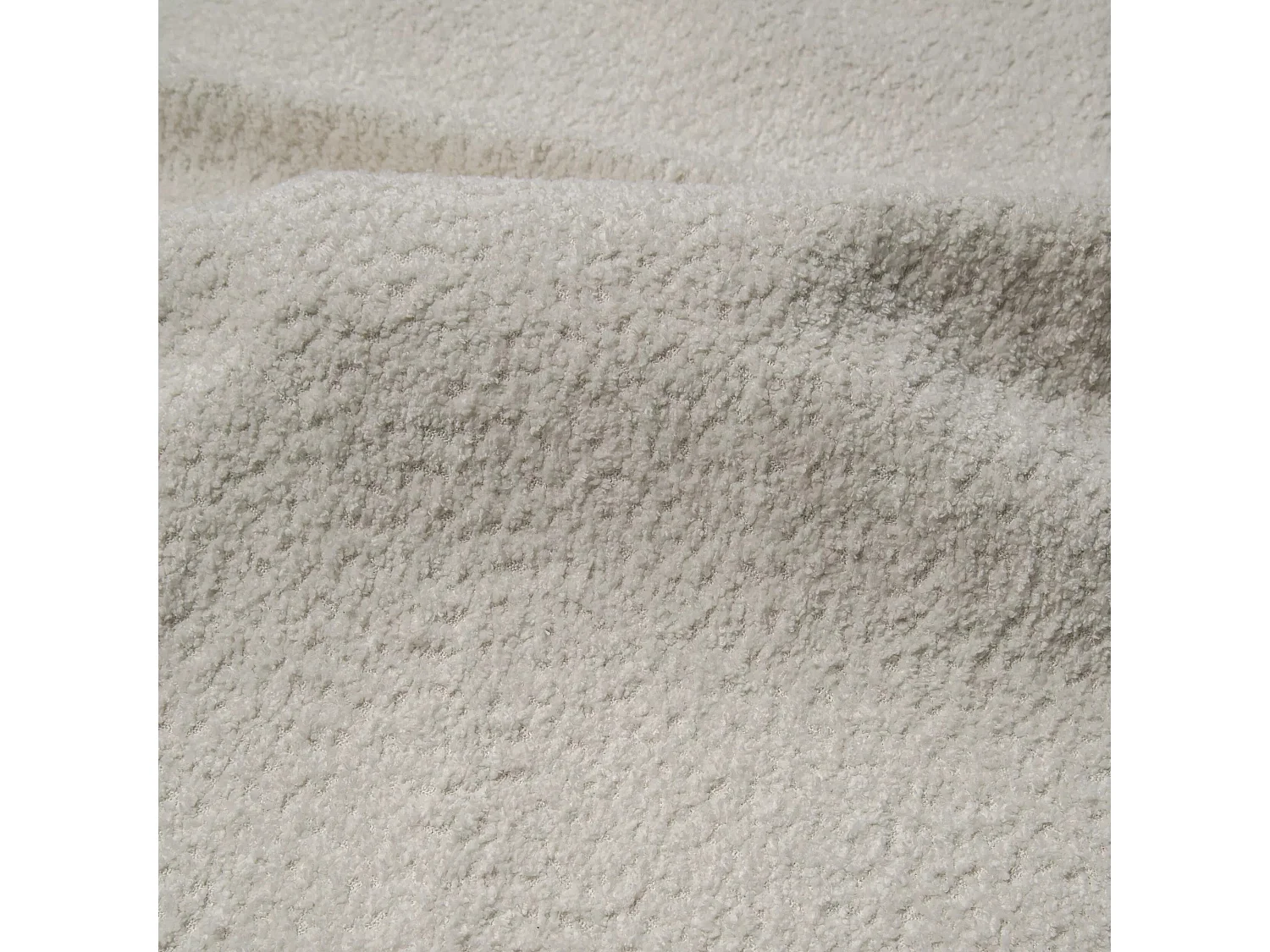 Canapé d'angle droit bouclette crème LIVIA