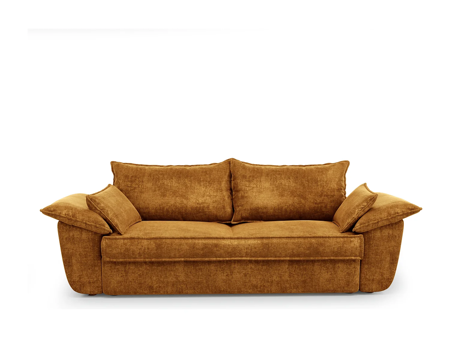 Canapé 3 places velours moutarde 230cm SASHA