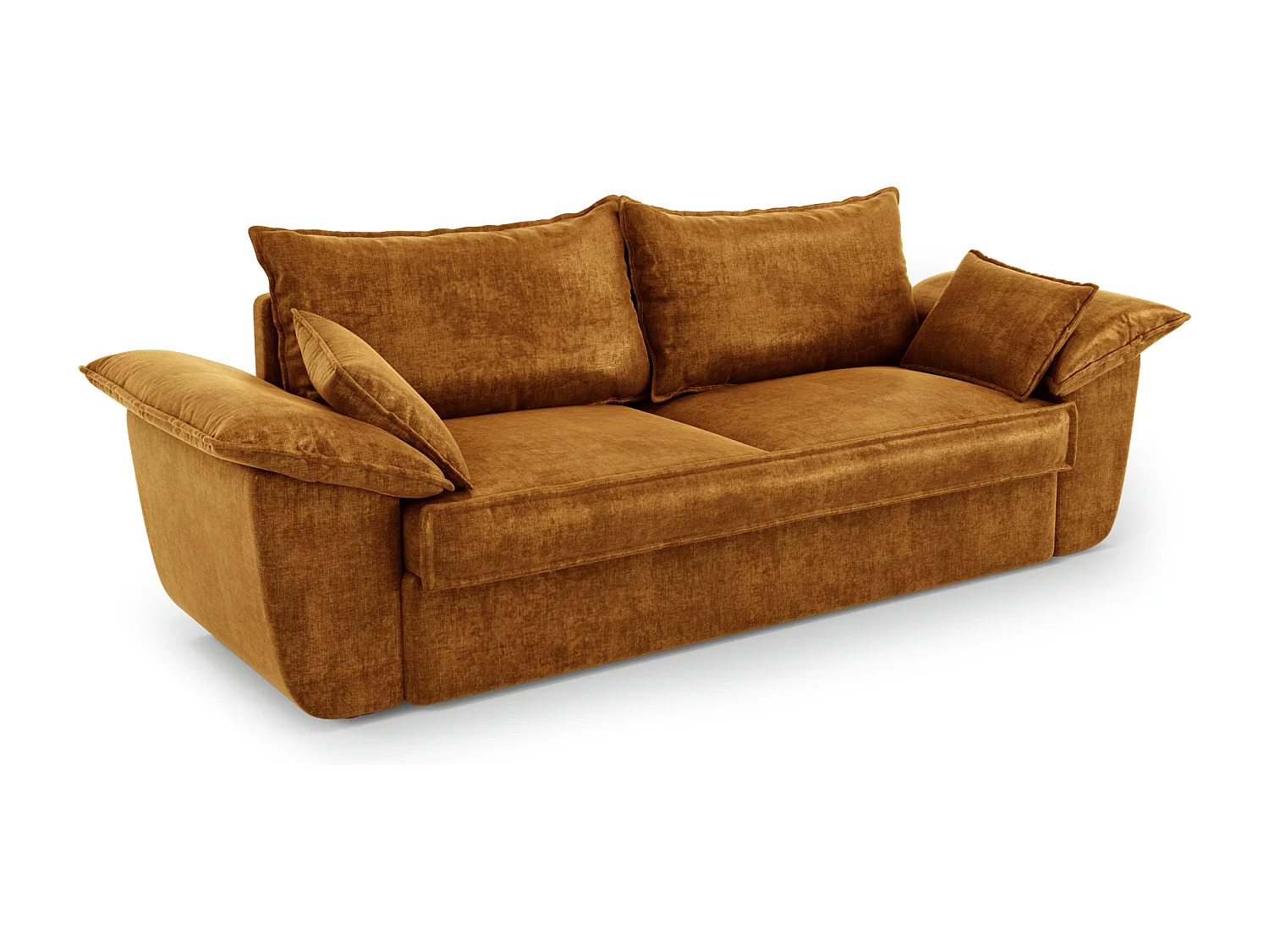 Canapé 3 places velours moutarde 230cm SASHA