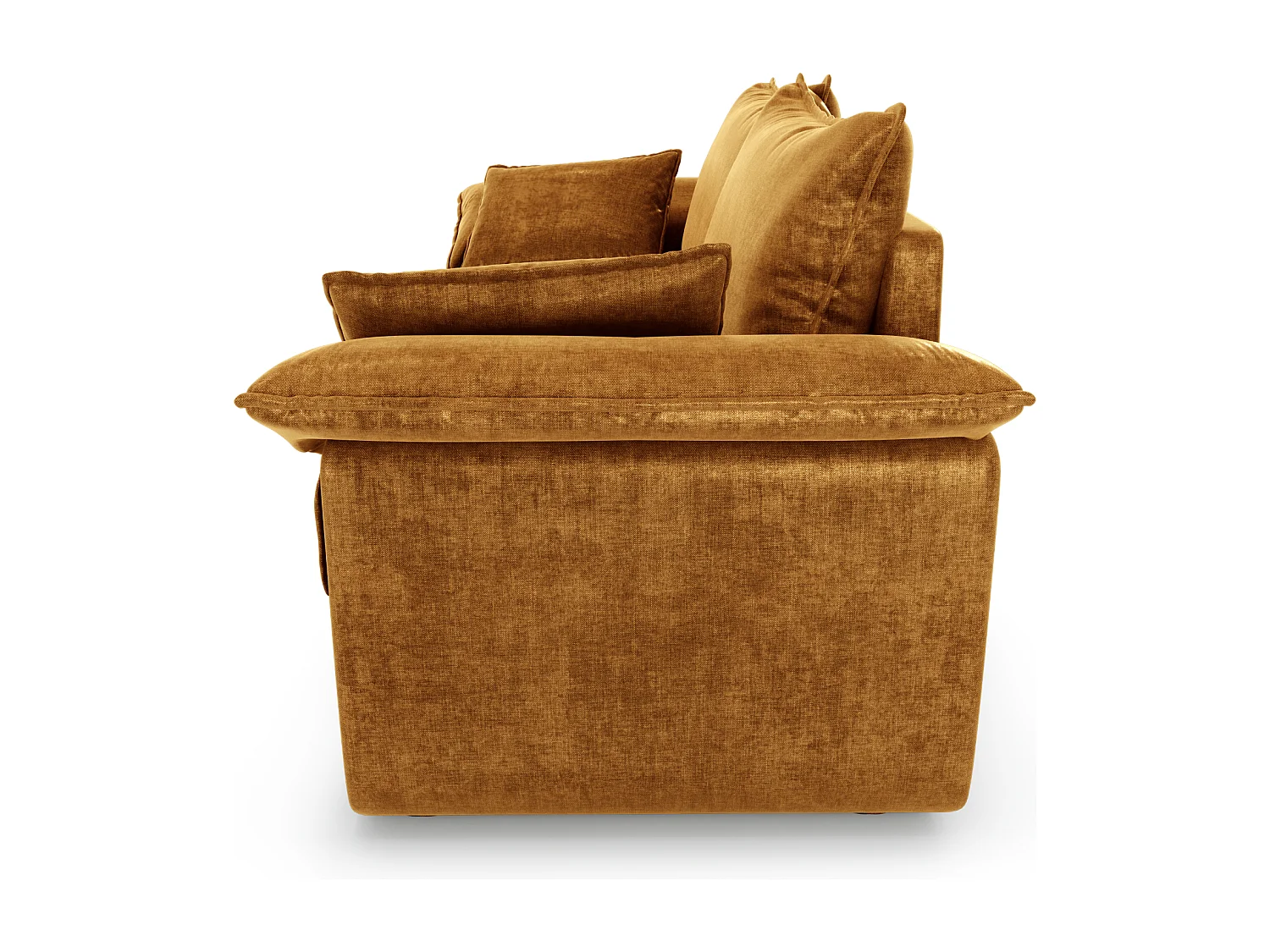 Canapé 3 places velours moutarde 230cm SASHA