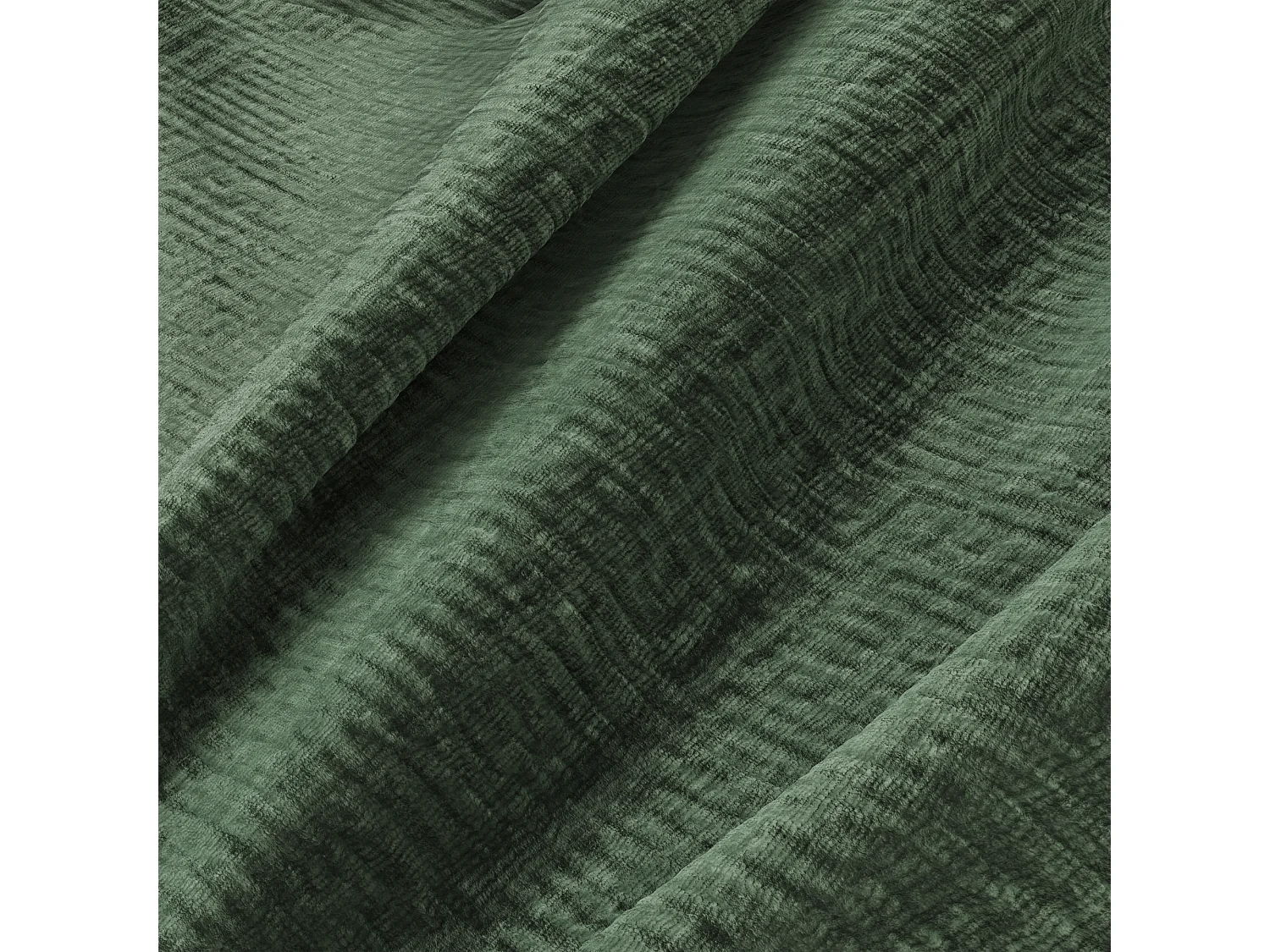 Canapé gauche 5 places velours à motifs vert émeraude 310cm MYRA