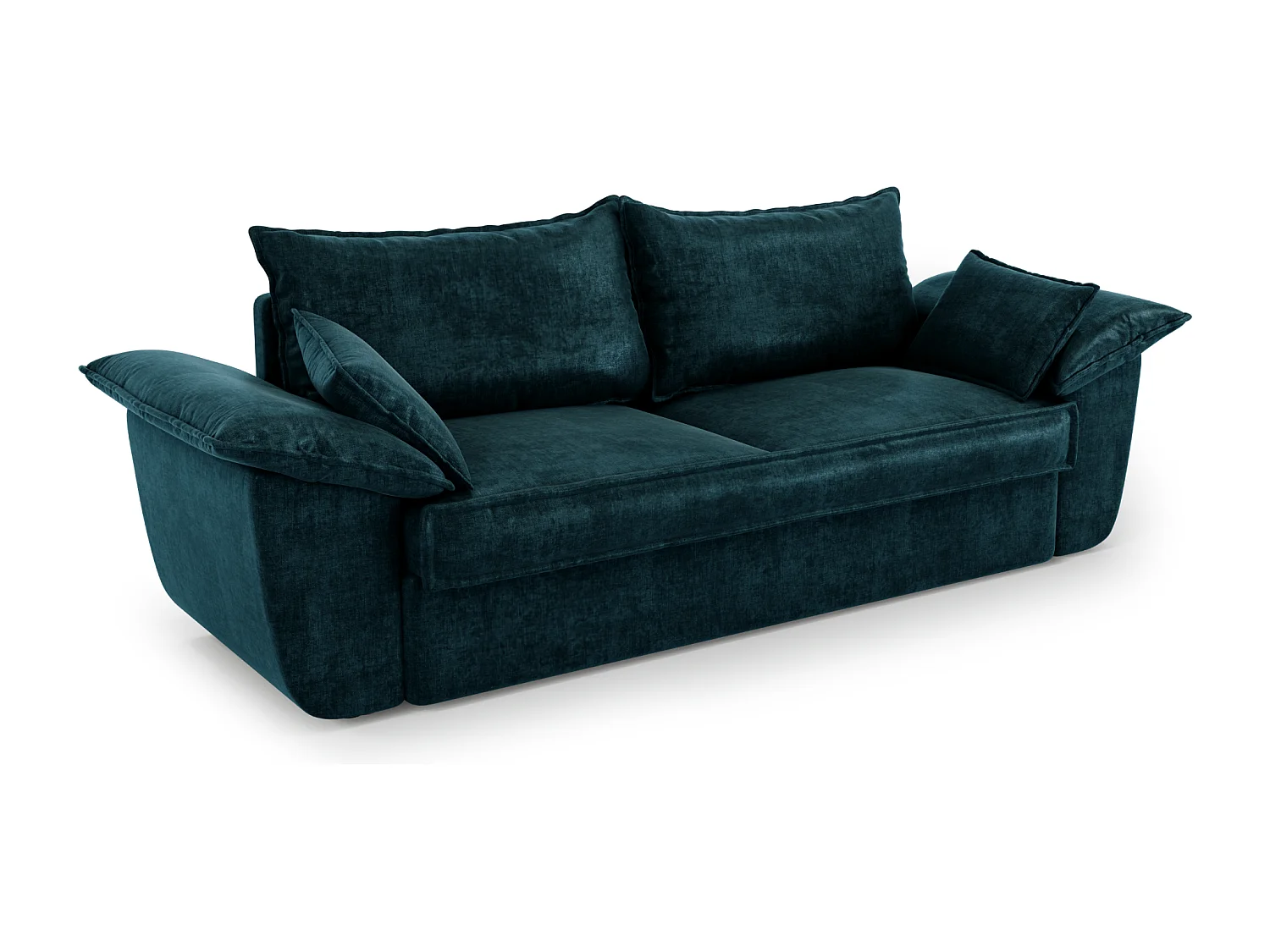 Canapé 3 places velours bleu paon 230cm SASHA