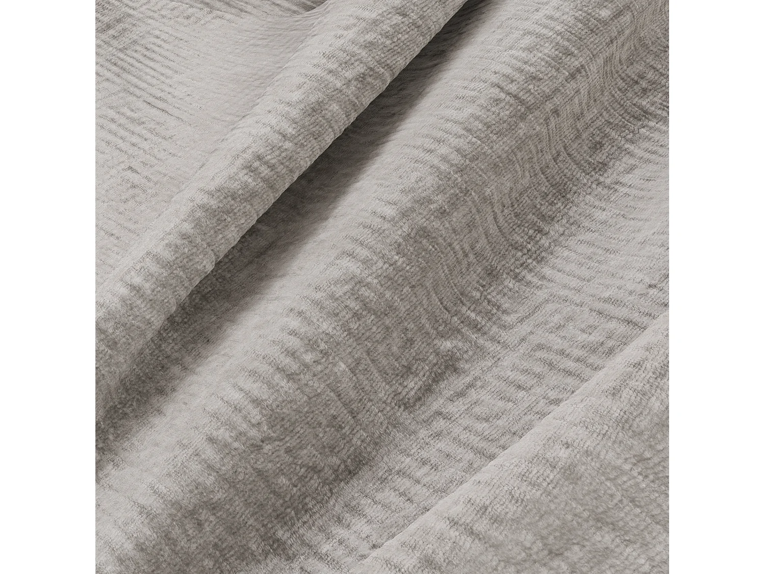 Canapé d'angle droit 4 places MYRA en velours à motifs beige