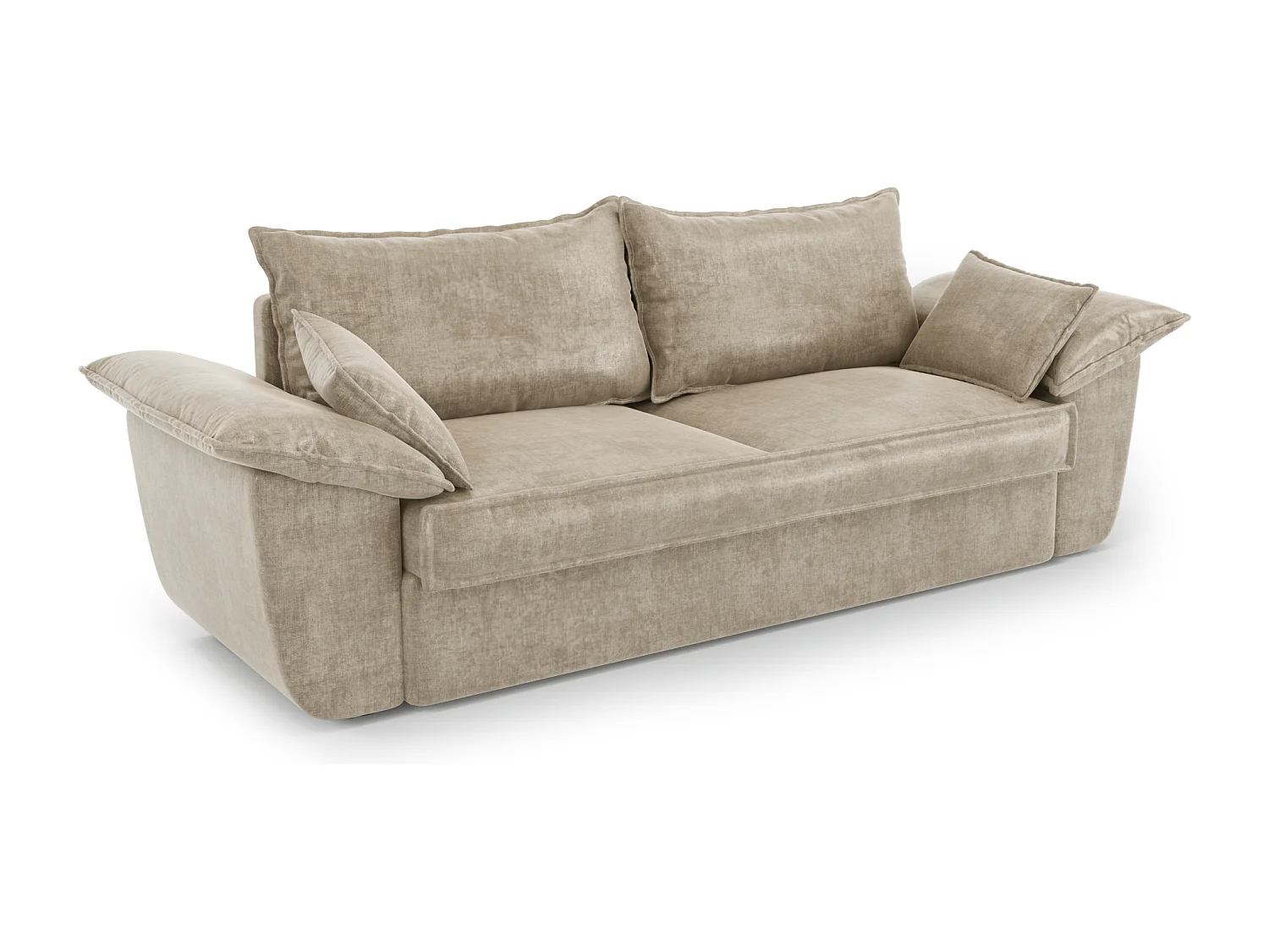 Canapé 3 places velours beige 230cm SASHA