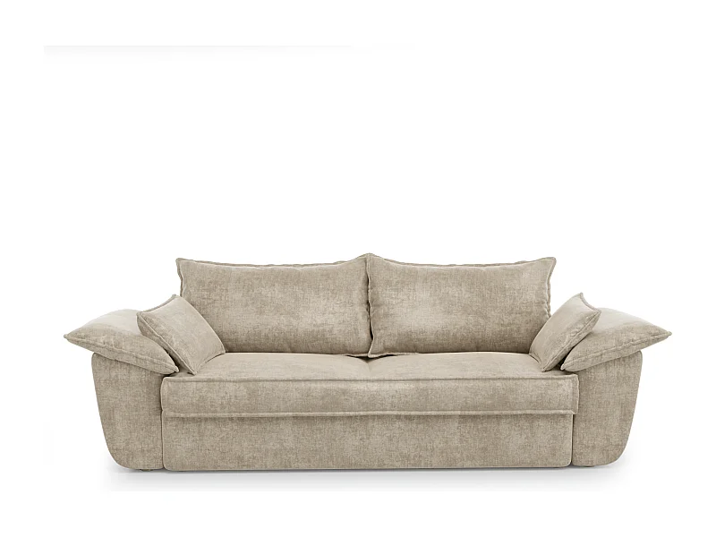 Canapé 3 places velours beige 230cm SASHA