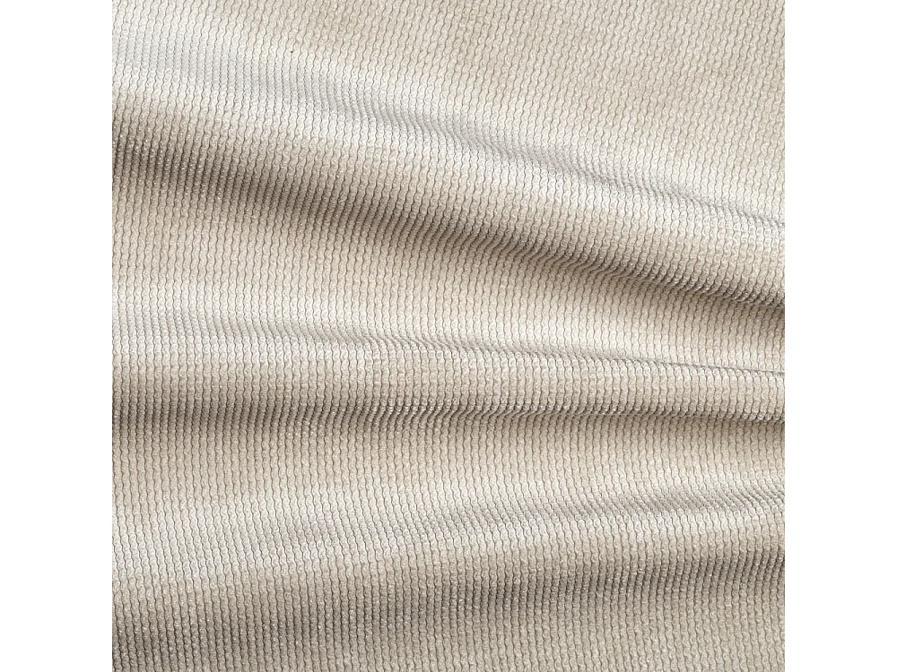 Canapé d'angle gauche 5 places en velours côtelé beige MYRA