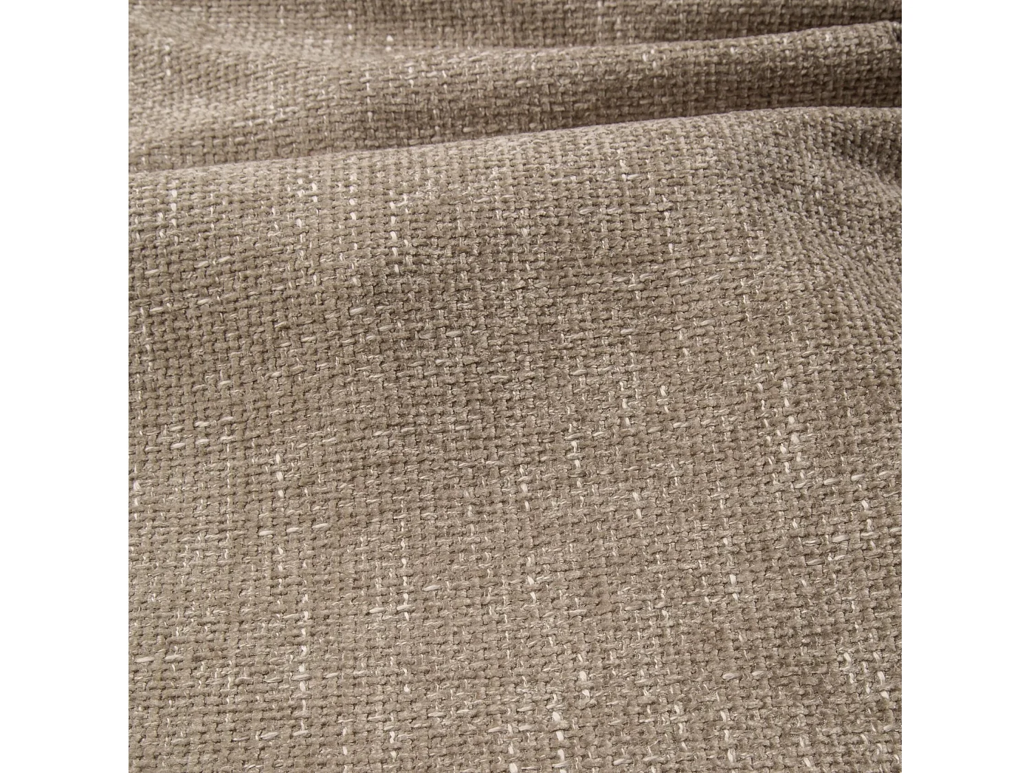 Canapé d'angle droit 5 places en velours taupe LIVIA