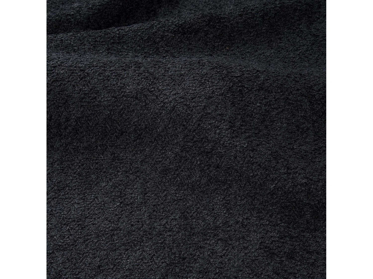 Canapé d'angle gauche 4 places bouclette anthracite foncé 266cm MYRA