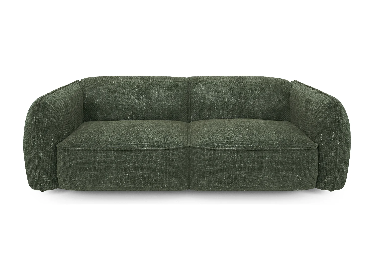 Canapé 4 places velours tramé vert olive LIVIA