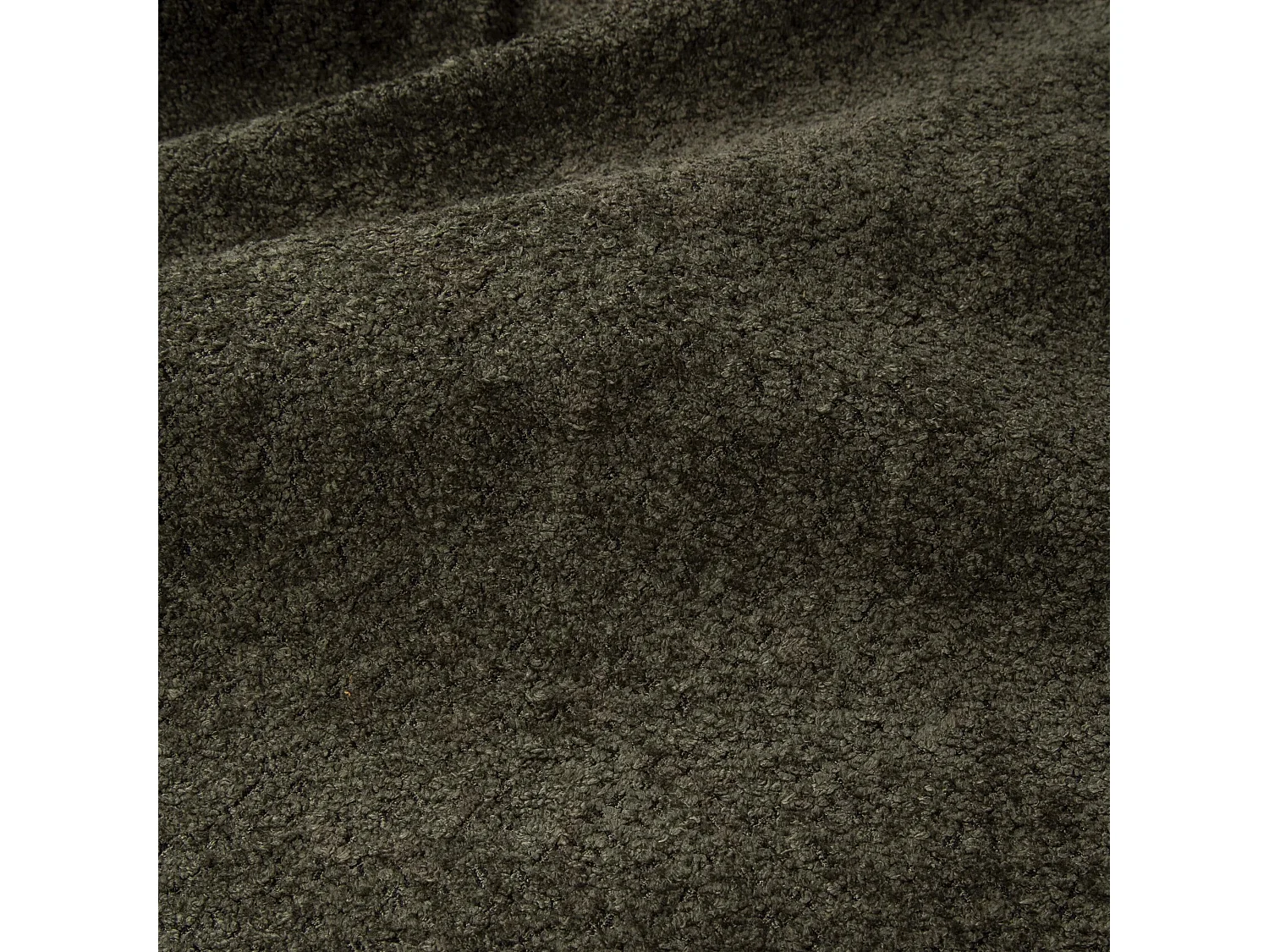 Canapé d'angle gauche bouclette vert olive LIVIA