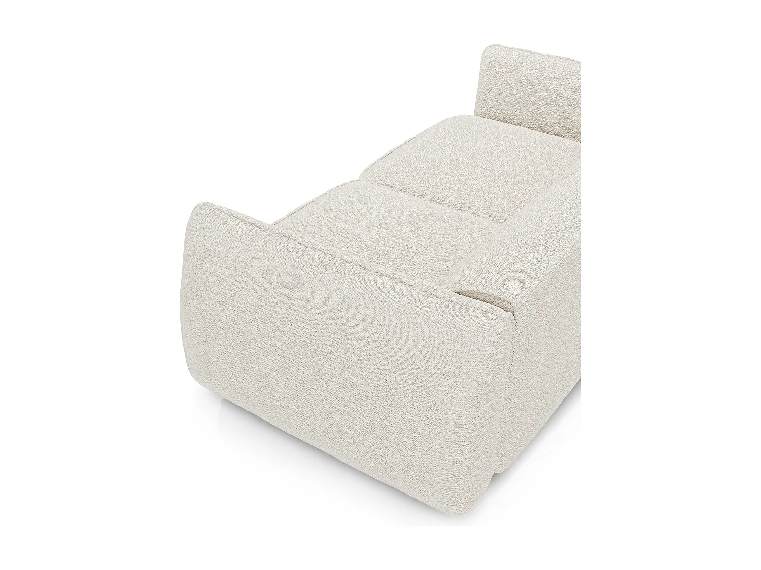 Canapé 4 places bouclette crème LIVIA