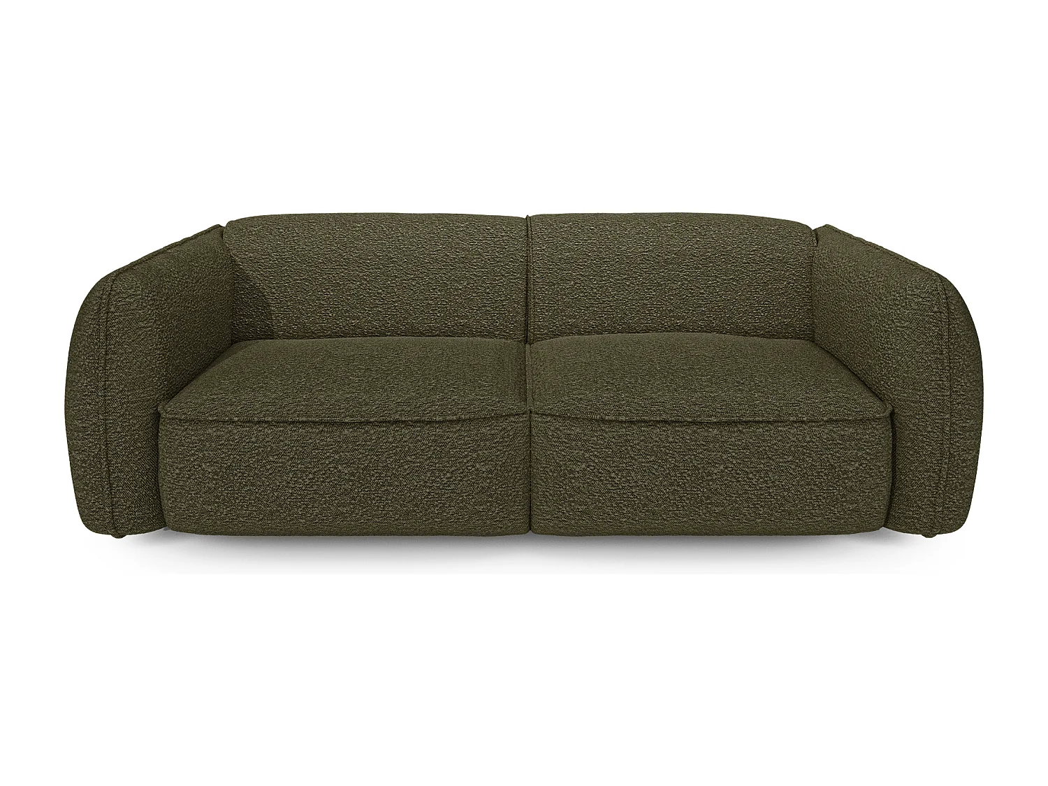 Canapé 4 places bouclette vert olive LIVIA