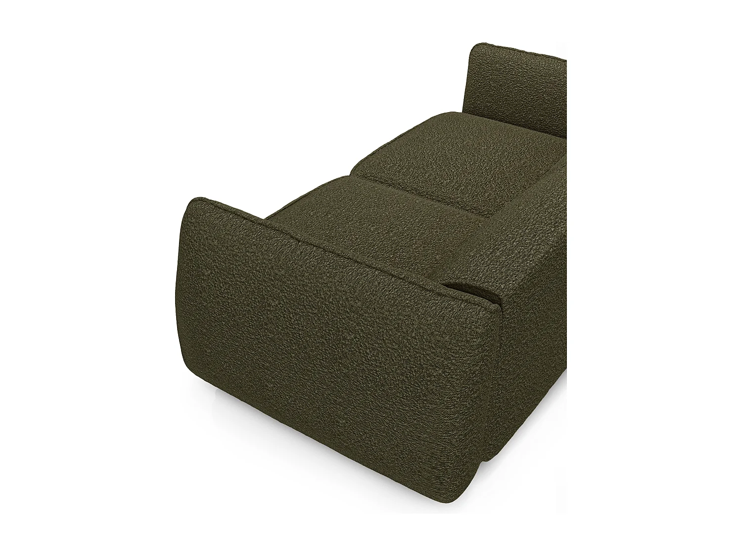 Canapé 4 places bouclette vert olive LIVIA