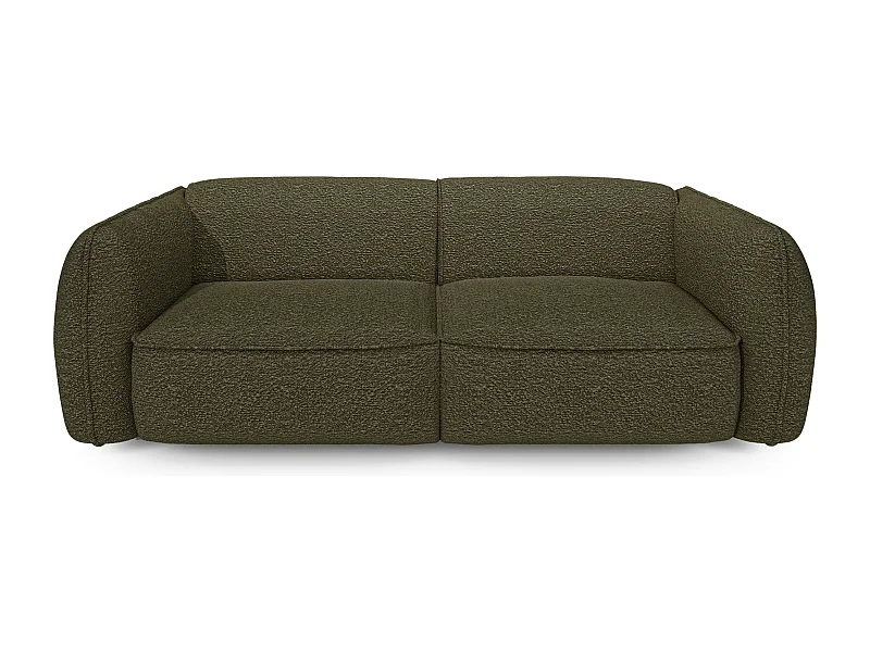 Canapé 4 places bouclette vert olive LIVIA