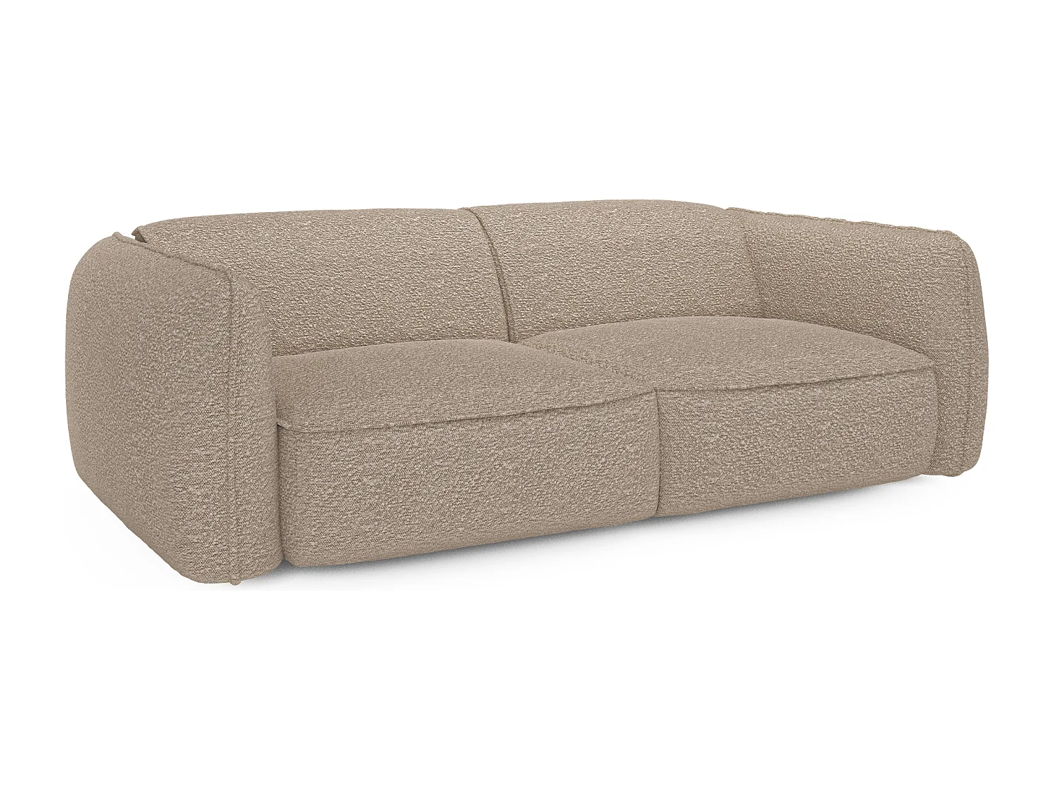 Canapé 3 places bouclette taupe LIVIA