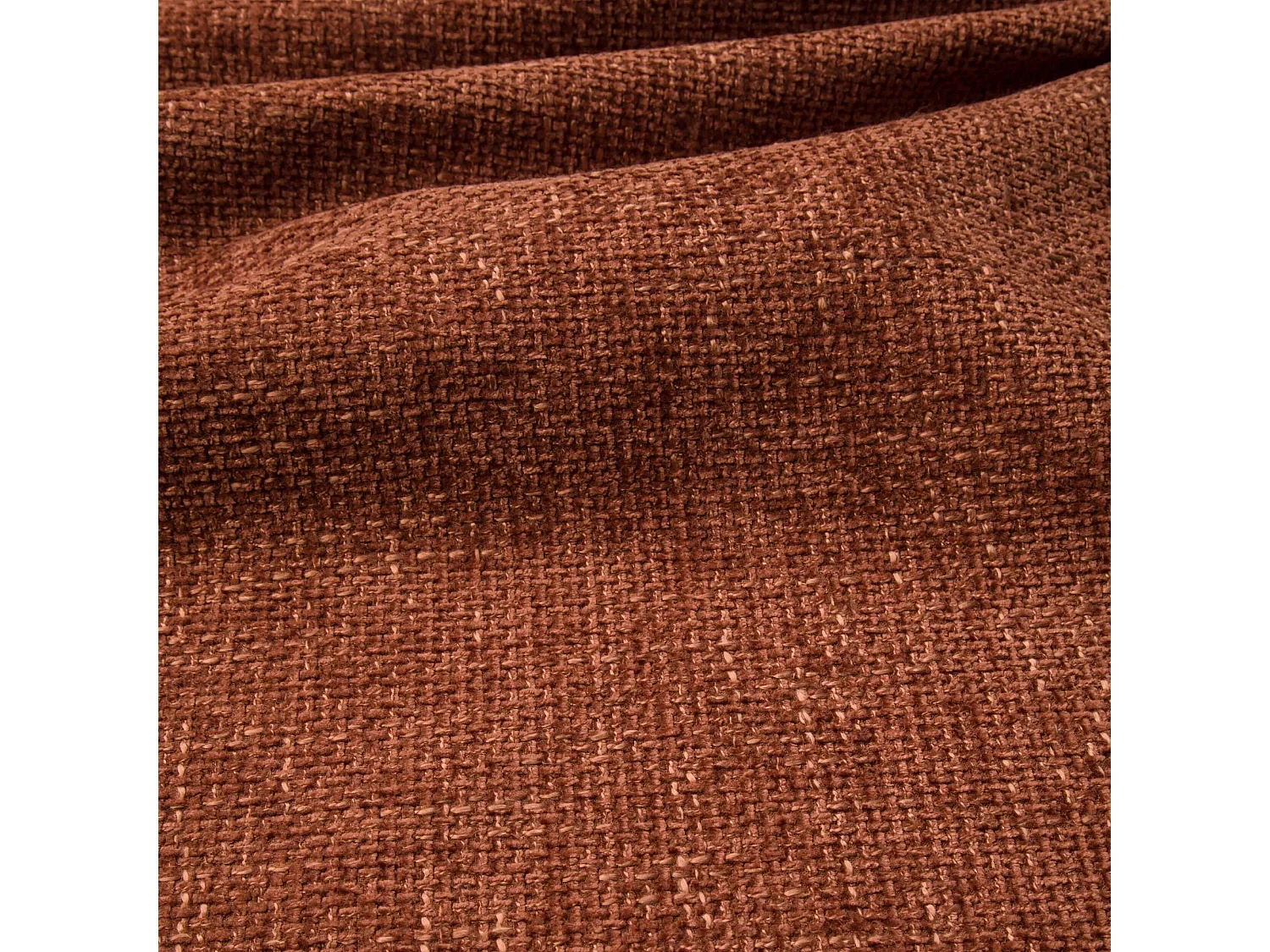 Canapé d'angle droit 5 places en velours terracotta LIVIA
