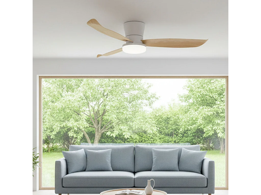 Ventilateur Plafond LED BOREAL D107CM Effet bois