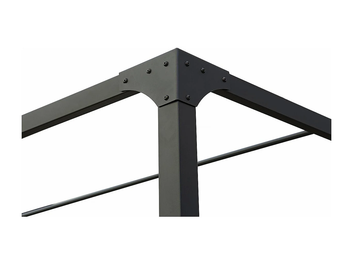 Pergola avec toit coulissant en métal "Courtenay" - 3 x 4 m - Gris