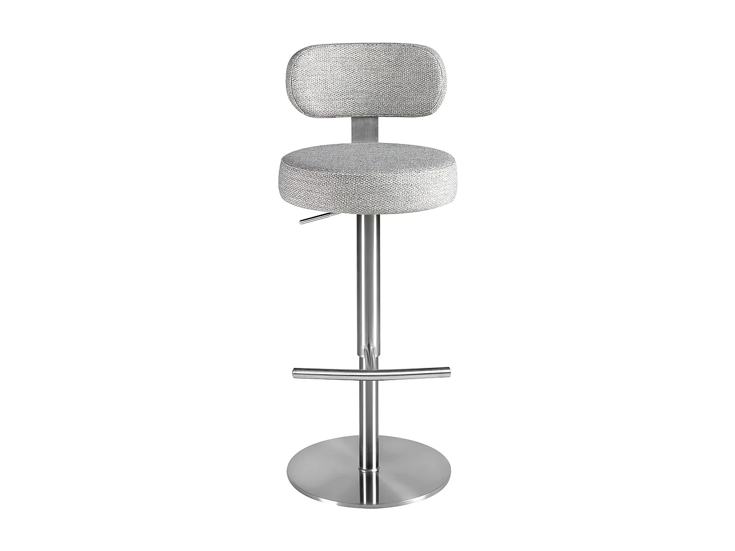 Tabouret pivotant en tissu gris clair marbré 4230 ANGEL CERDA