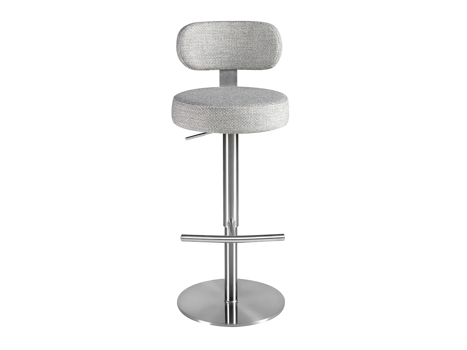 Tabouret pivotant en tissu gris clair marbré 4230 ANGEL CERDA