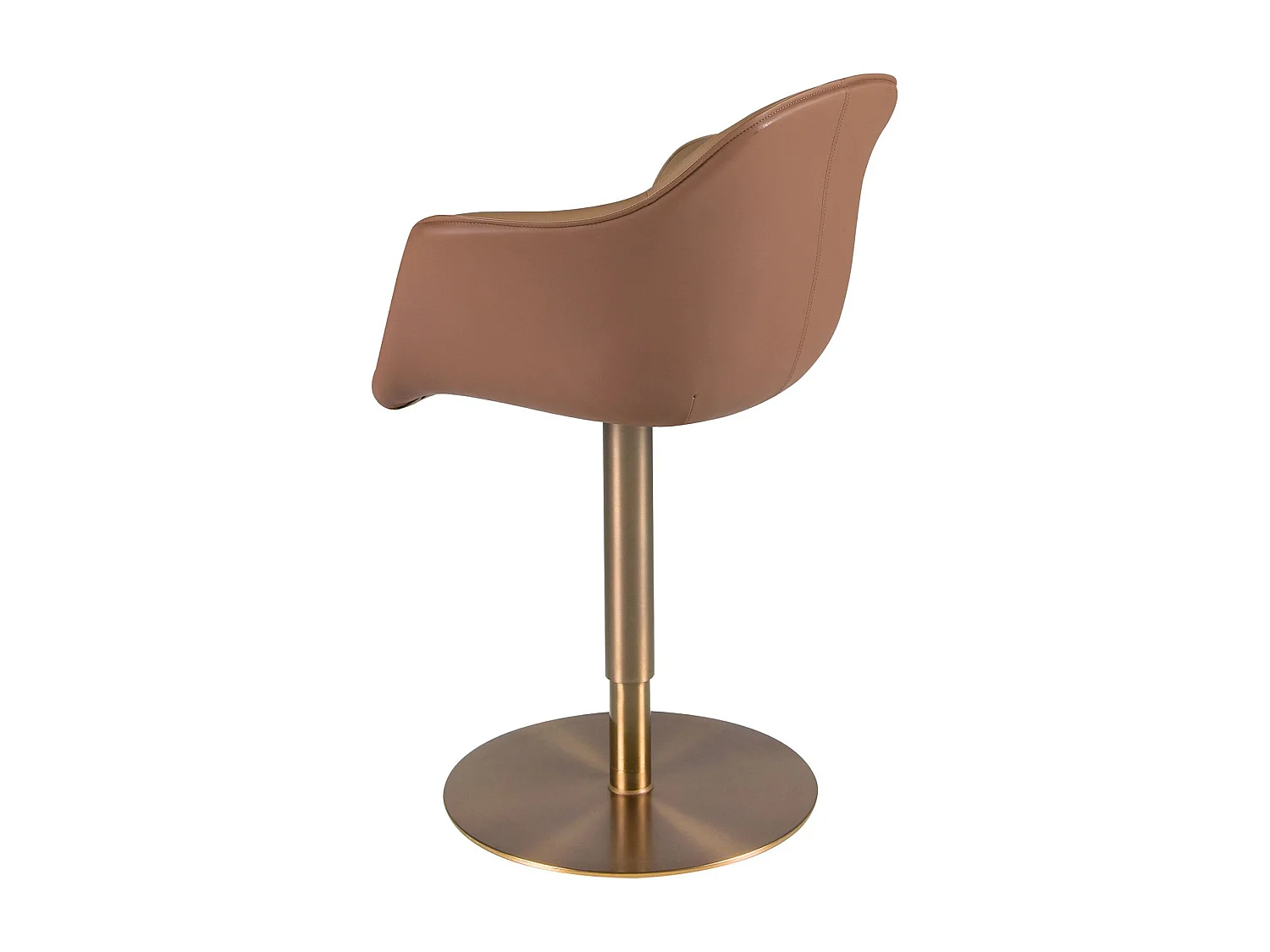 Chaise pivotante tissu marron terracotta et beige et similicuir marron 4235 ANGEL CERDA