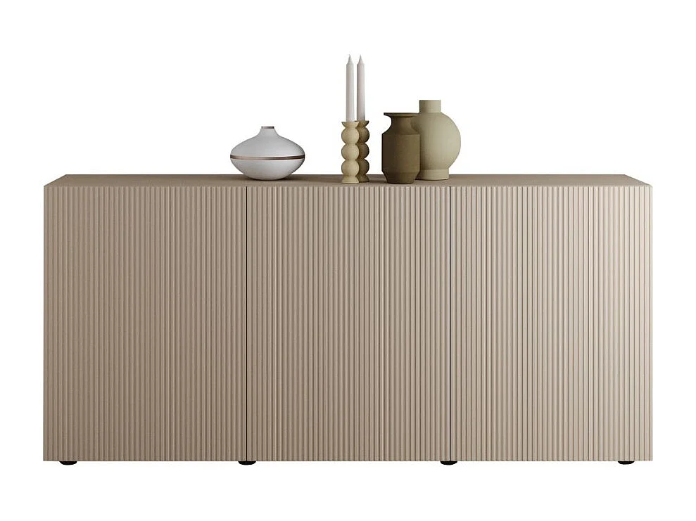 Buffet SCENA – L181 x H84 x P42 cm – 3 portes – Coloris Cachemire