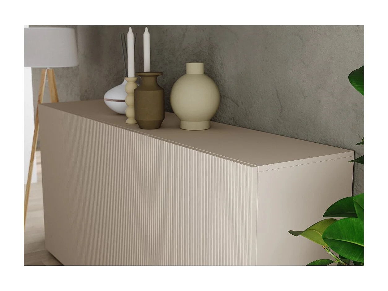 Buffet SCENA – L181 x H84 x P42 cm – 3 portes – Coloris Cachemire