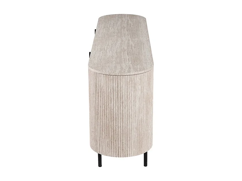 Buffet VAGOS – Coloris chêne clair – 4 portes – 200 cm – Grand bahut moderne – Rangement pratique