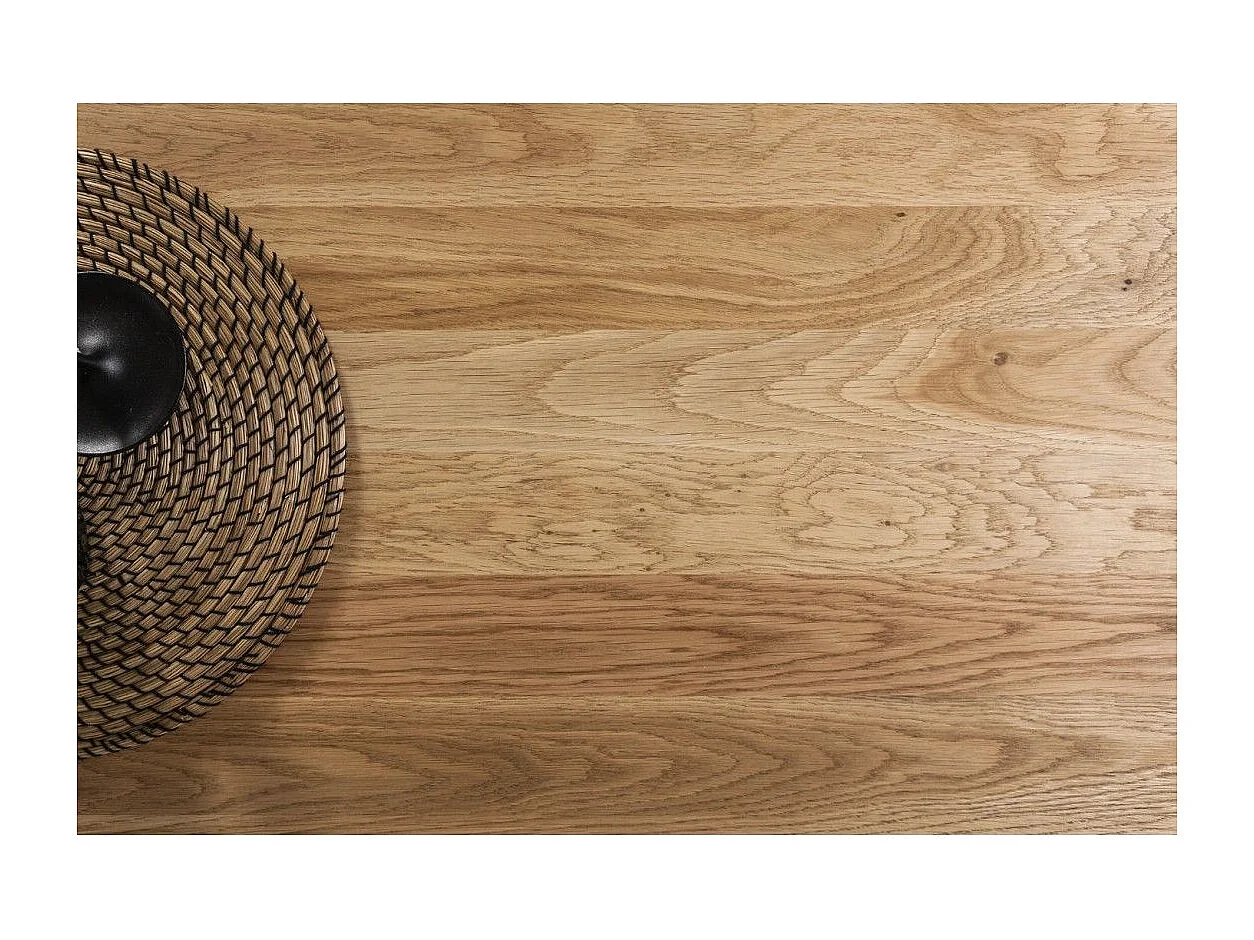 Niedriger Tisch ABITTA rechteckig 110 cm helles Eichenholz – Modern mit Metallregal