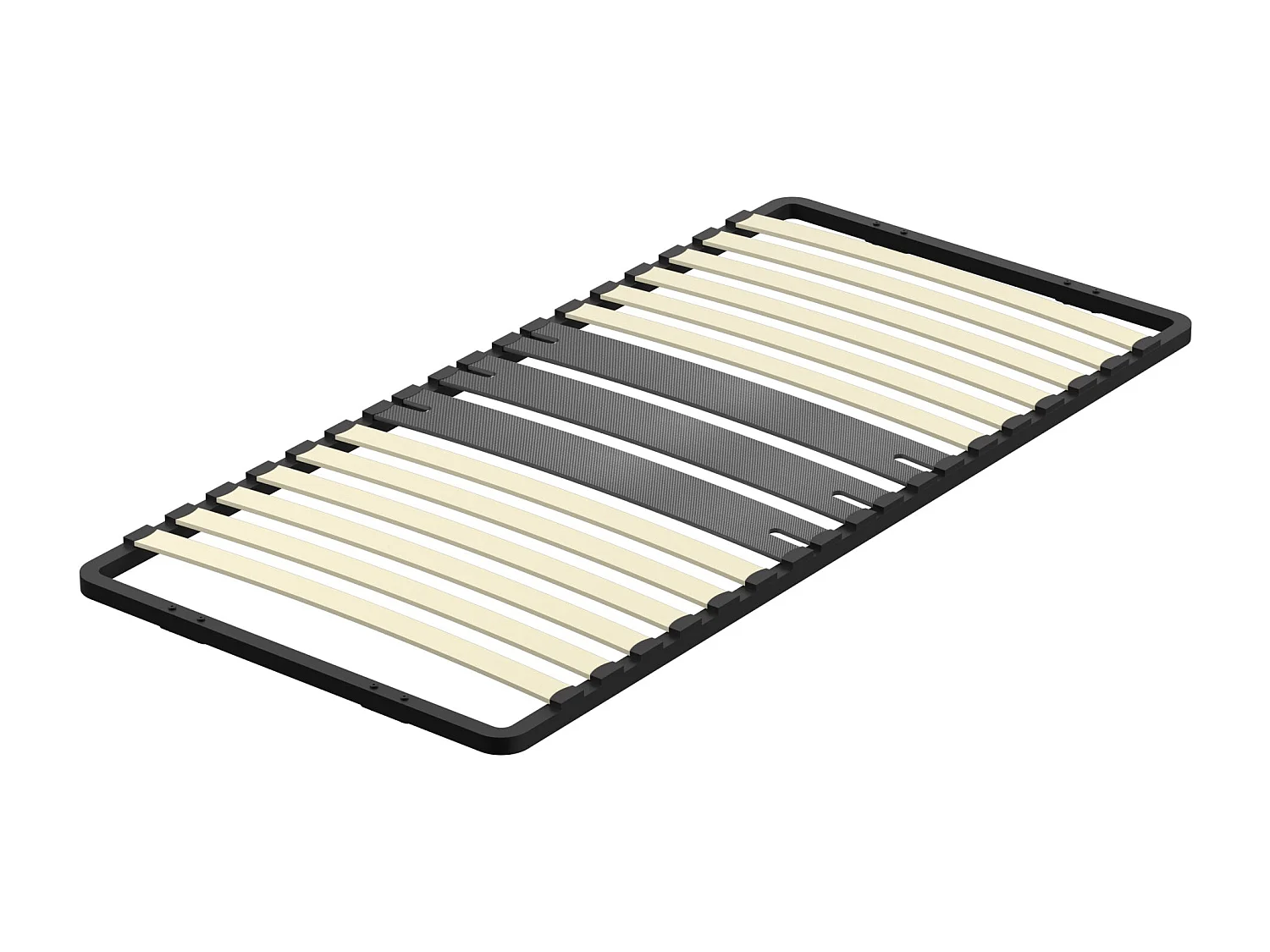 Cadre lattes 120x190 cm, 1x15 Lattes Peuplier Naturel