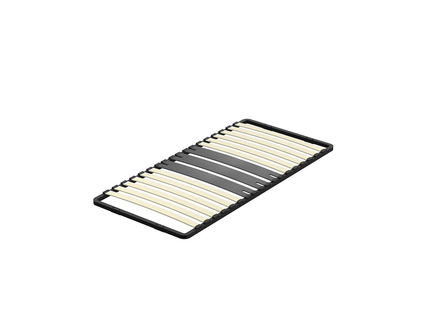 Cadre lattes 120x190 cm, 1x15 Lattes Peuplier Naturel,sans pieds