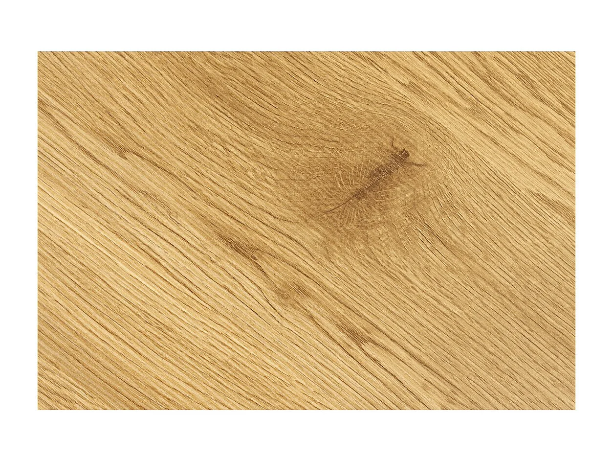 Table de salle à manger COURBAX ronde 120 cm – Table industrielle aspect chêne sauvage et métal